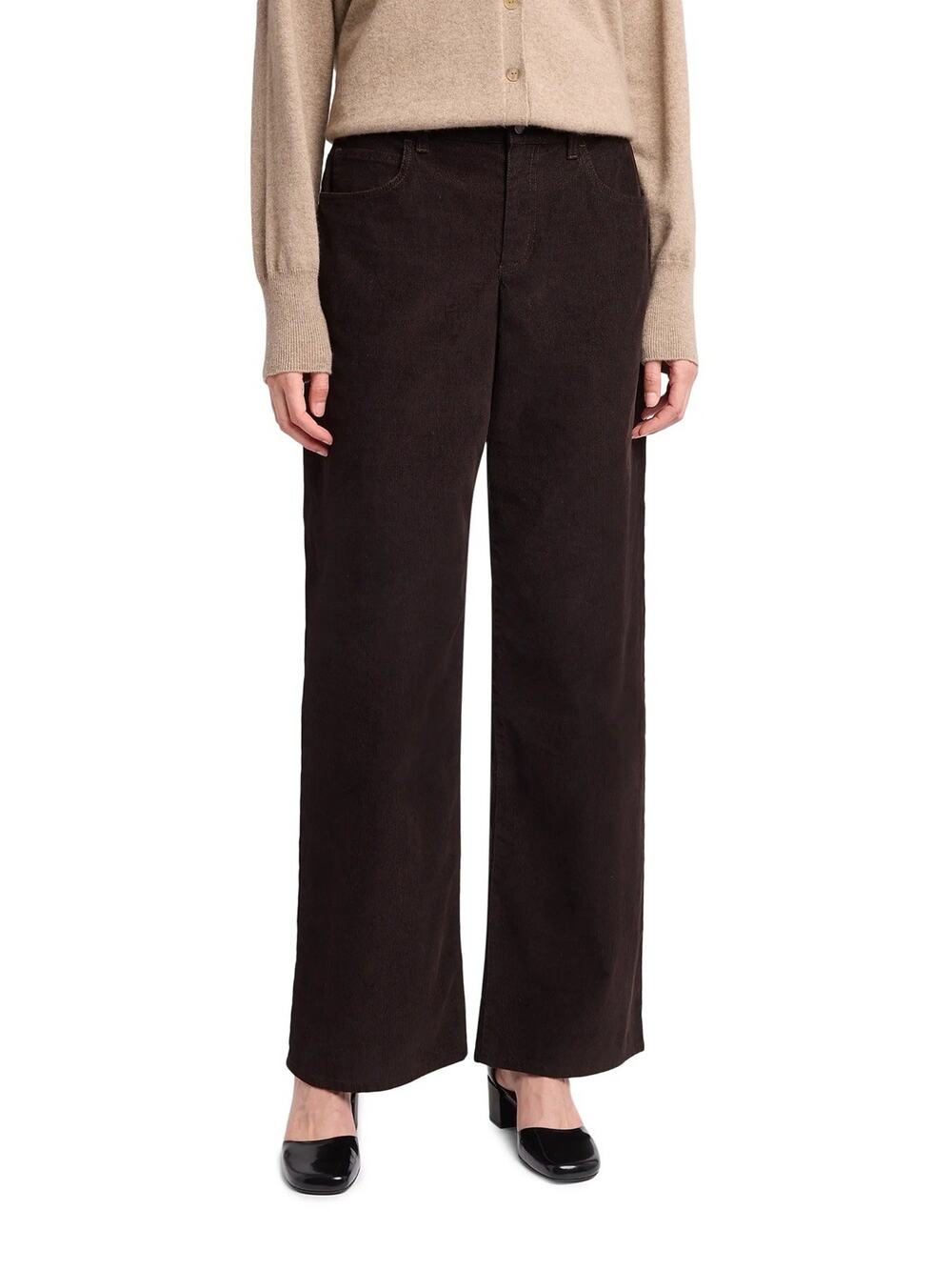 The Row Eglitta Brown Corduroy Wide Leg Pants Made in Italy Size 2 Dark Academia